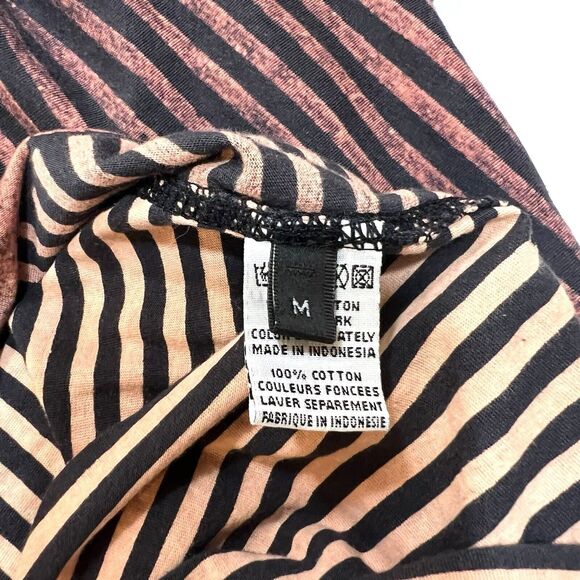 House of the Gods Nirvana Kurt Cobain Tee Women M Peach Stripe Band Y2K NWT - Picture 6 of 11